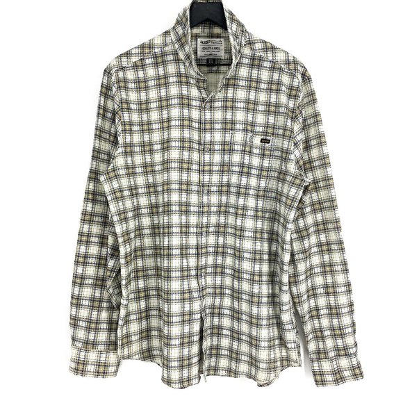 VOLCOM Workwear Fit for Comfort Plaid Long Sleeve Button Up Shirt Size L - Picture 1 of 16